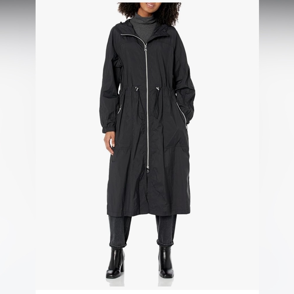 DKNY Women's Anorak Water Resistant Trench Coat